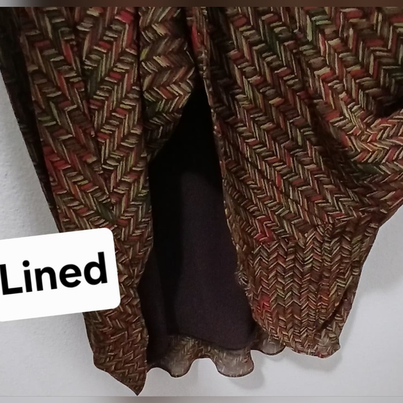 🌾JM Collection Multicolor Patterned A-Line Skirt - Picture 5 of 9